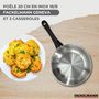 Voir la diapositive 2 : Fackelmann Set 1 poêle 20 cm 3 casseroles 12 16 et 20 cm en inox et 6 ustensiles Fackelmann Geneva