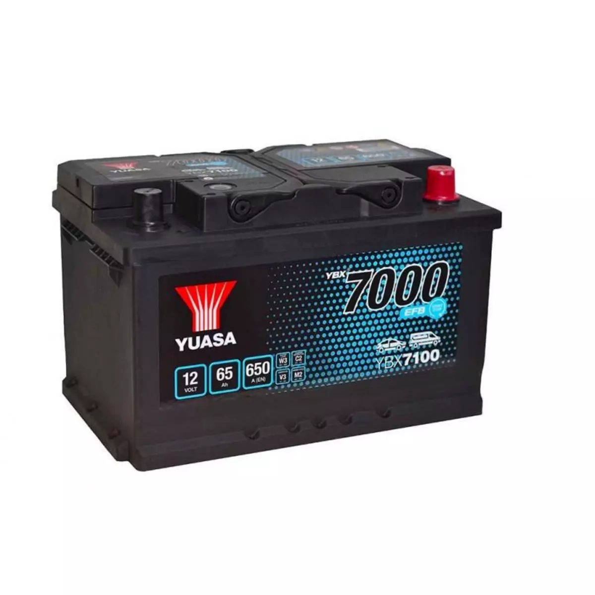 YUASA Batterie YUASA YBX7100 EFB 12V 65AH 650A LB3D