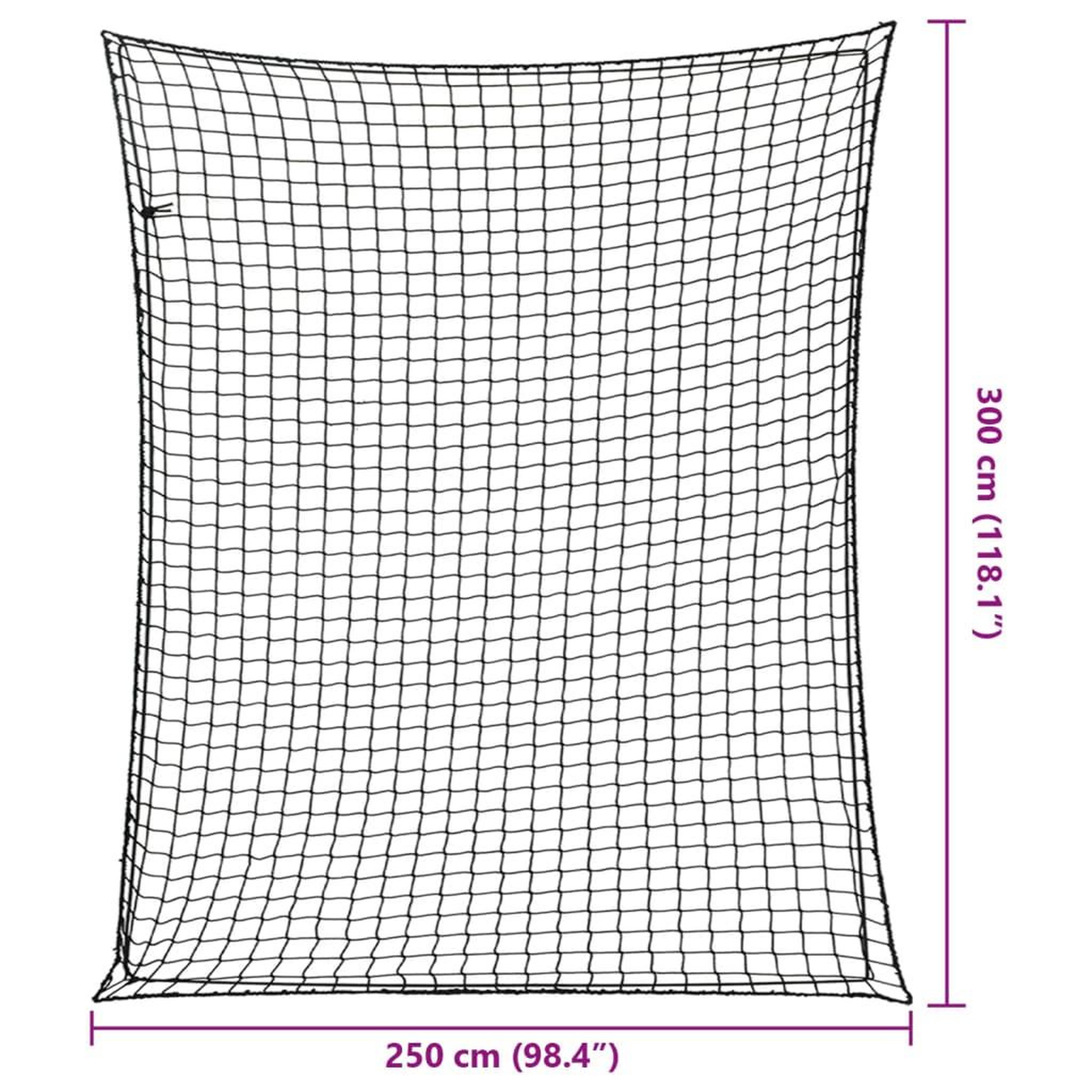 Voir la diapositive 6 : VIDAXL Filet pour remorque avec corde elastique noir 3x2,5 m PP