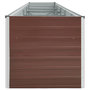 Voir la diapositive 4 : VIDAXL Lit sureleve de jardin Acier galvanise 400x80x77 cm Marron