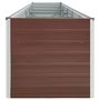 Voir la diapositive 4 : VIDAXL Lit sureleve de jardin Acier galvanise 400x80x77 cm Marron