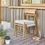 BOIS DESSUS BOIS DESSOUS Chaise de jardin en teck massif et cordage beige (lot de 2)