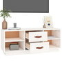 Voir la diapositive 5 : VIDAXL Meuble TV Blanc 100x34x40 cm Bois de pin massif