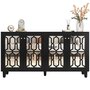 Voir la diapositive 1 : MERAX Buffet 4 porte(s) 0 tiroir(s) - 160 cm noir mdf