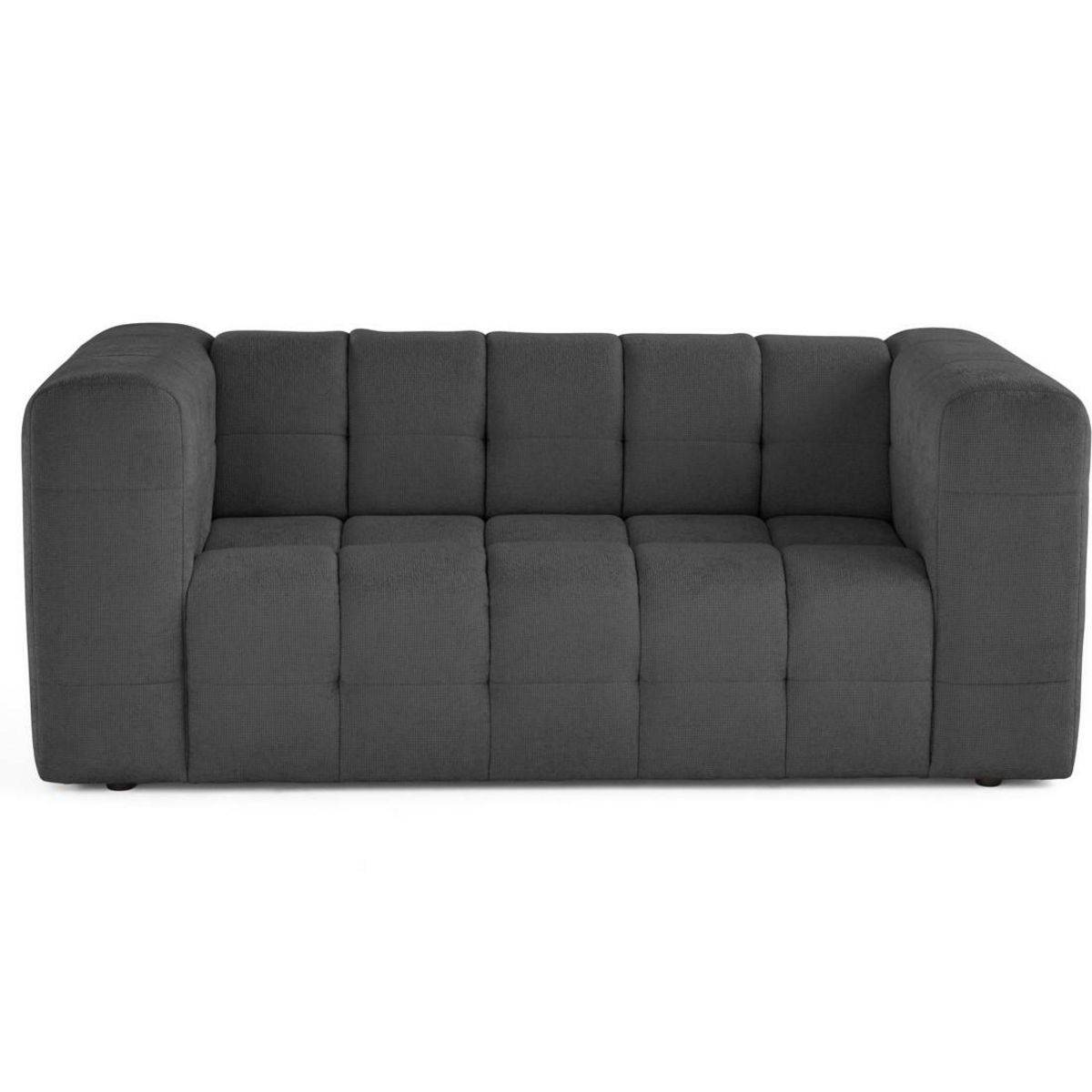 LISA DESIGN Suzano - canapé droit 2 places en tissu texturé