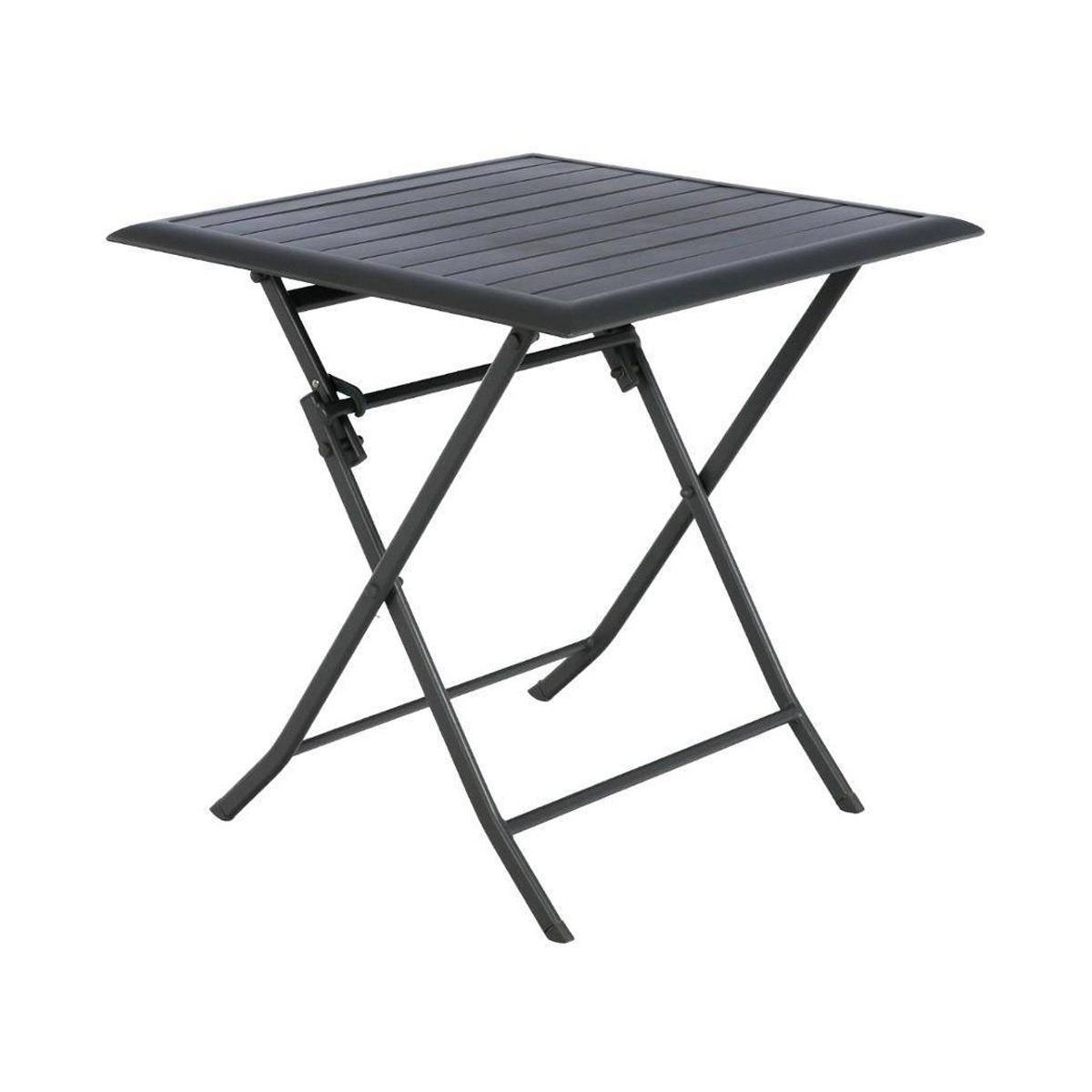 HESPERIDE Table de jardin carrée Azua 2 places Graphite - Hespéride