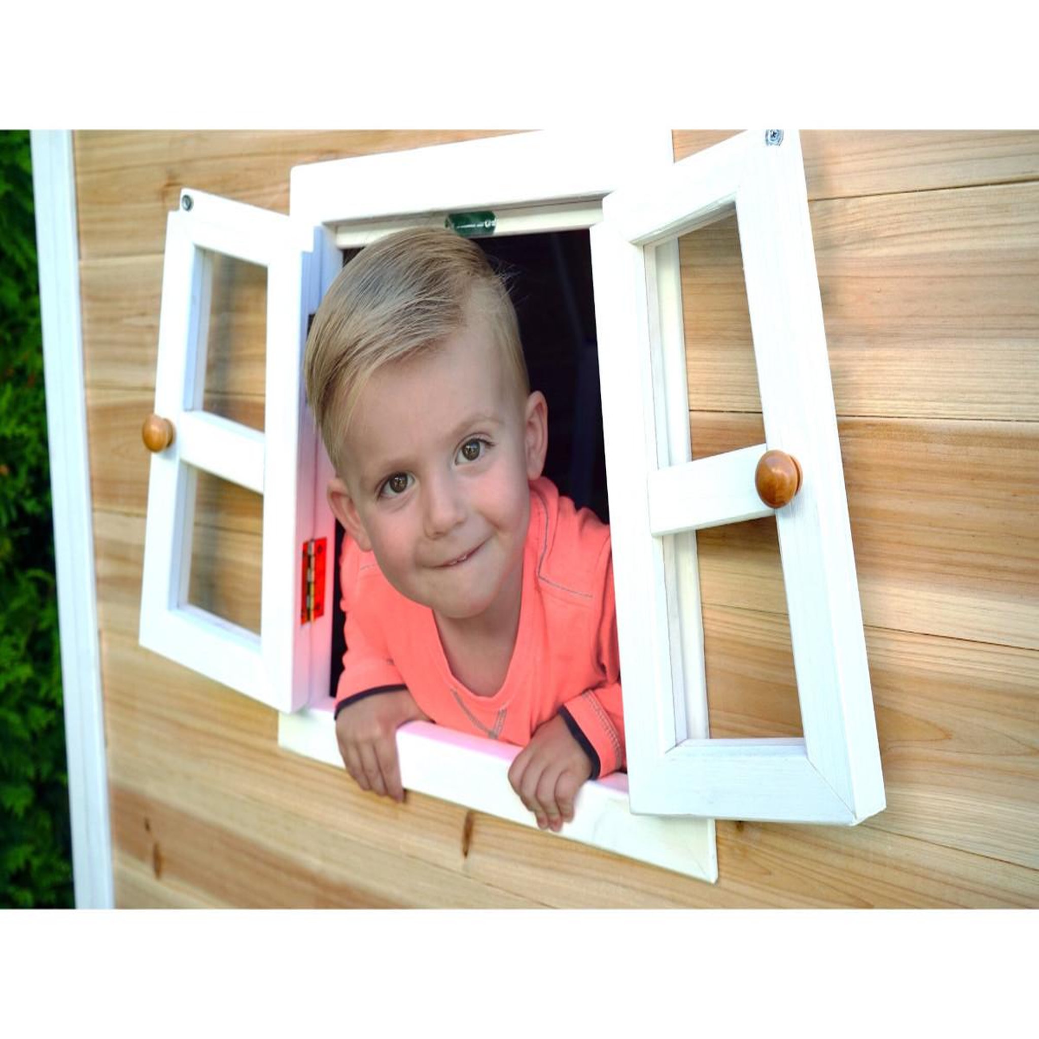 Voir la diapositive 2 : EXIT TOYS Maisonnette en bois pour enfants Fantasia 100 Naturel - Exit Toys