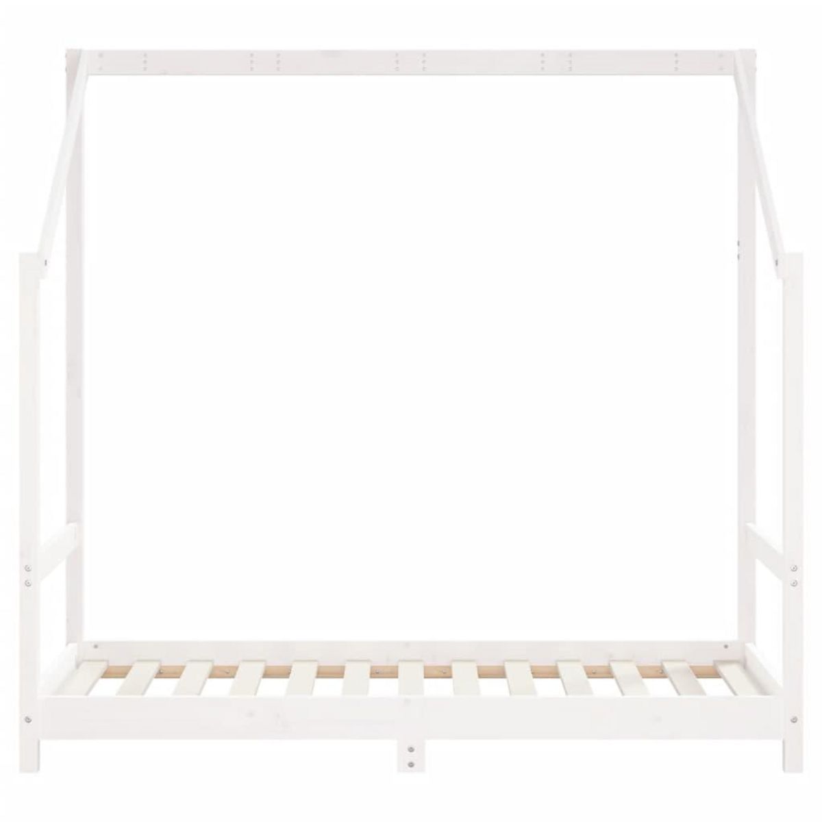 VIDAXL Cadre de lit pour enfant blanc 80x160 cm bois de pin massif