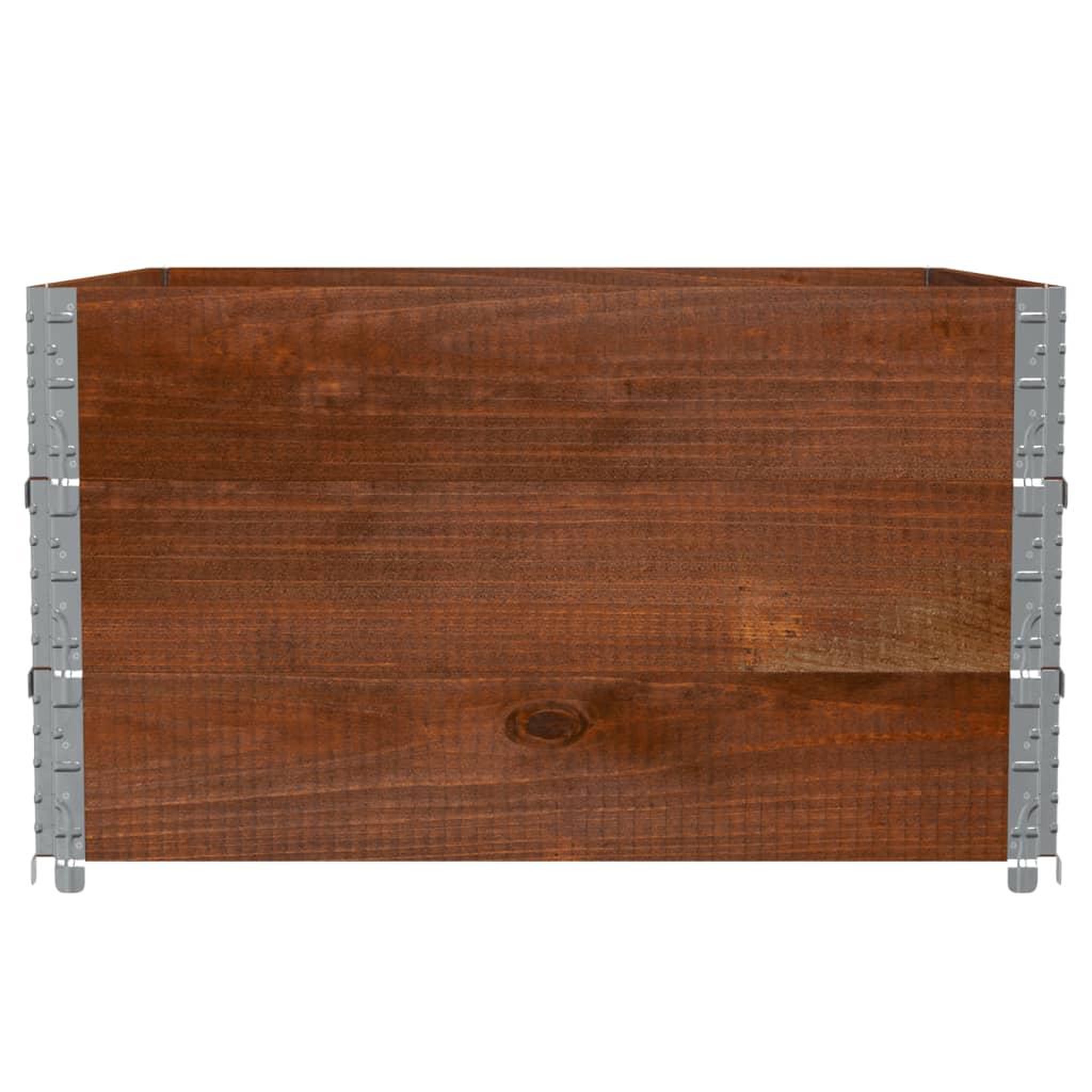 Voir la diapositive 4 : VIDAXL Jardiniere marron 100x100 cm bois massif de pin