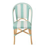 Voir la diapositive 2 : Paris Prix Chaise de Jardin en Rotin  Reyes  86cm Bleu & Blanc