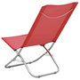 Voir la diapositive 5 : VIDAXL Chaises de plage pliables lot de 2 Rouge Tissu
