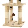 Voir la diapositive 5 : VIDAXL Arbre a chat et griffoirs en sisal 65 cm Beige Motif de pattes