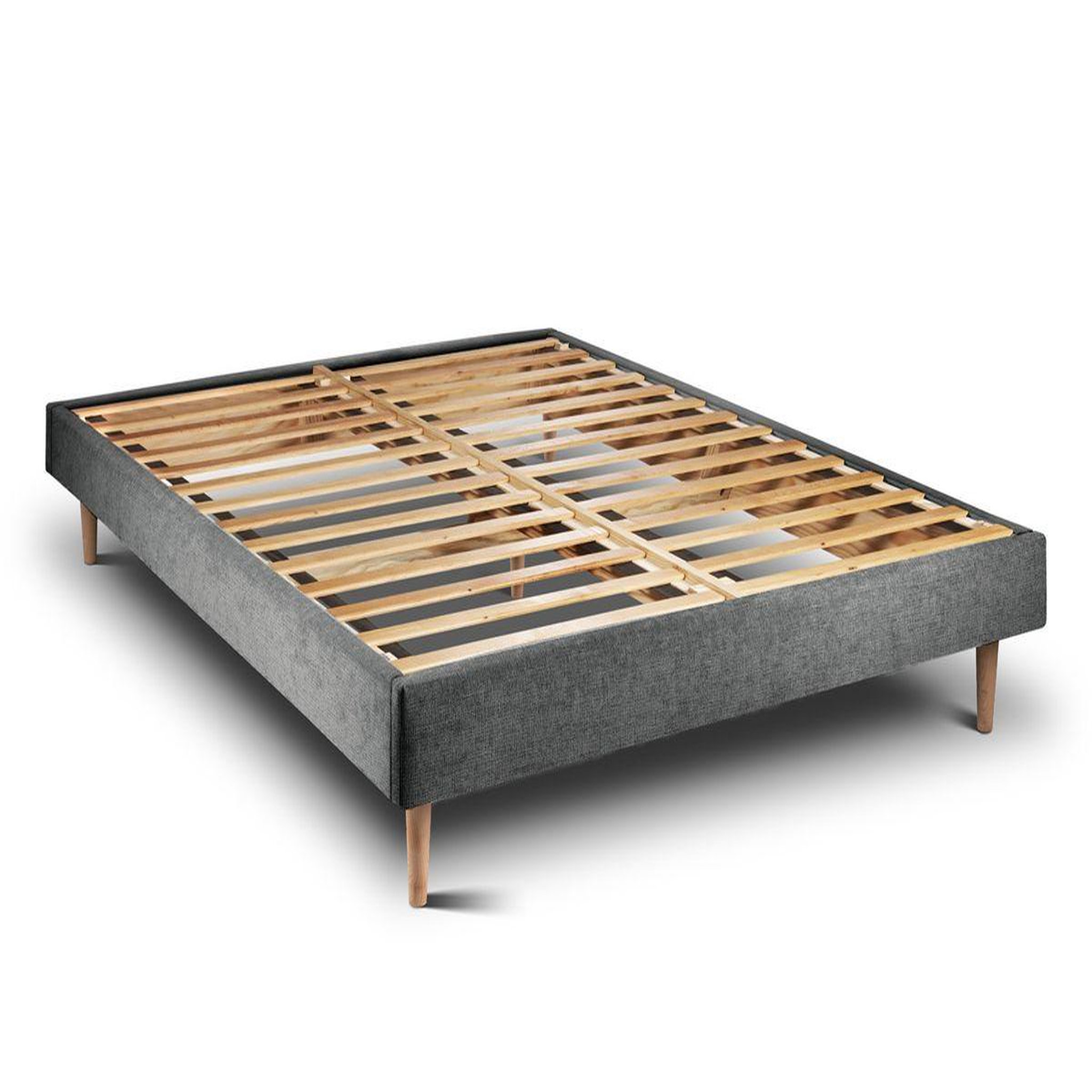 Voir la diapositive 4 : Sommeil de Plomb Lit avec tête de lit tapissier tissu et sommier kit - Hauteur totale : 29cm