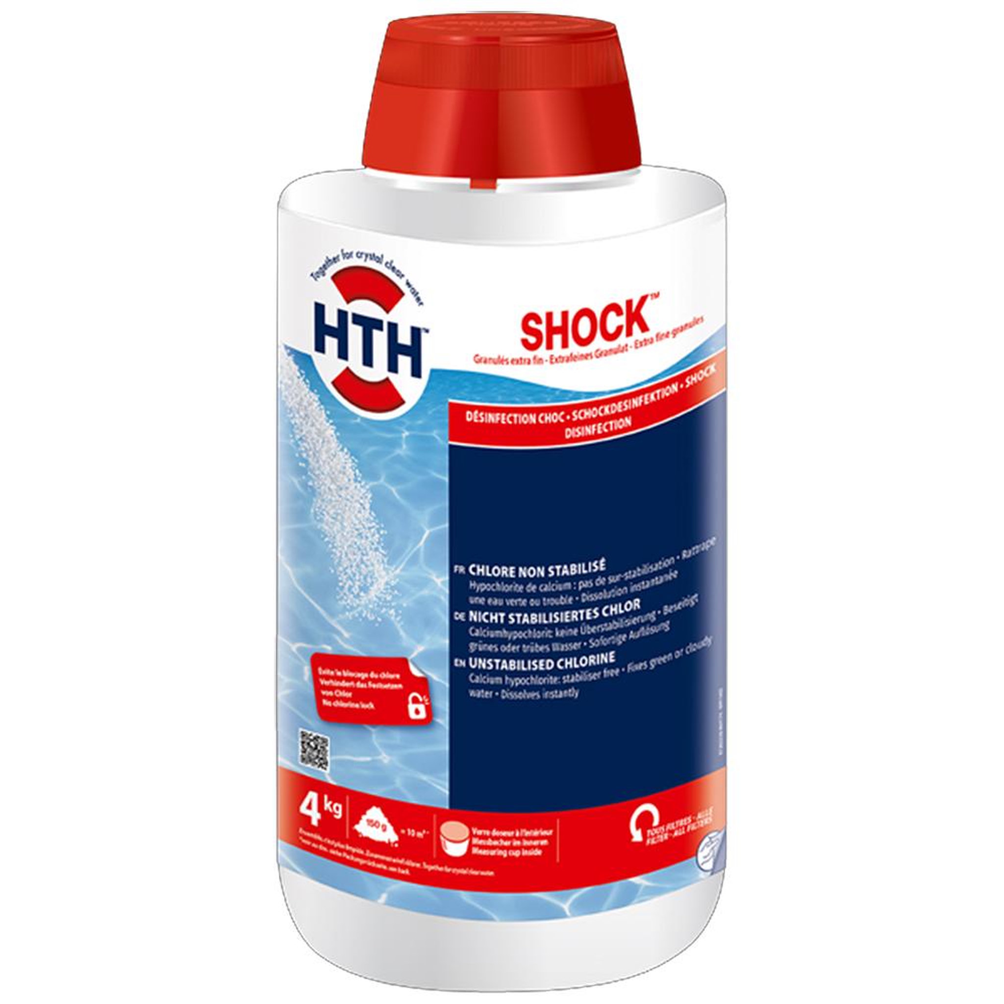 HTH Hypochorite de calcium granulés 4kg - SHOCK 4KG