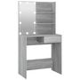 Voir la diapositive 2 : VIDAXL Coiffeuse avec LED Sonoma gris 74,5x40x141 cm