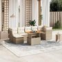Voir la diapositive 1 : VIDAXL Salon de jardin avec coussins 8 pcs beige resine tressee