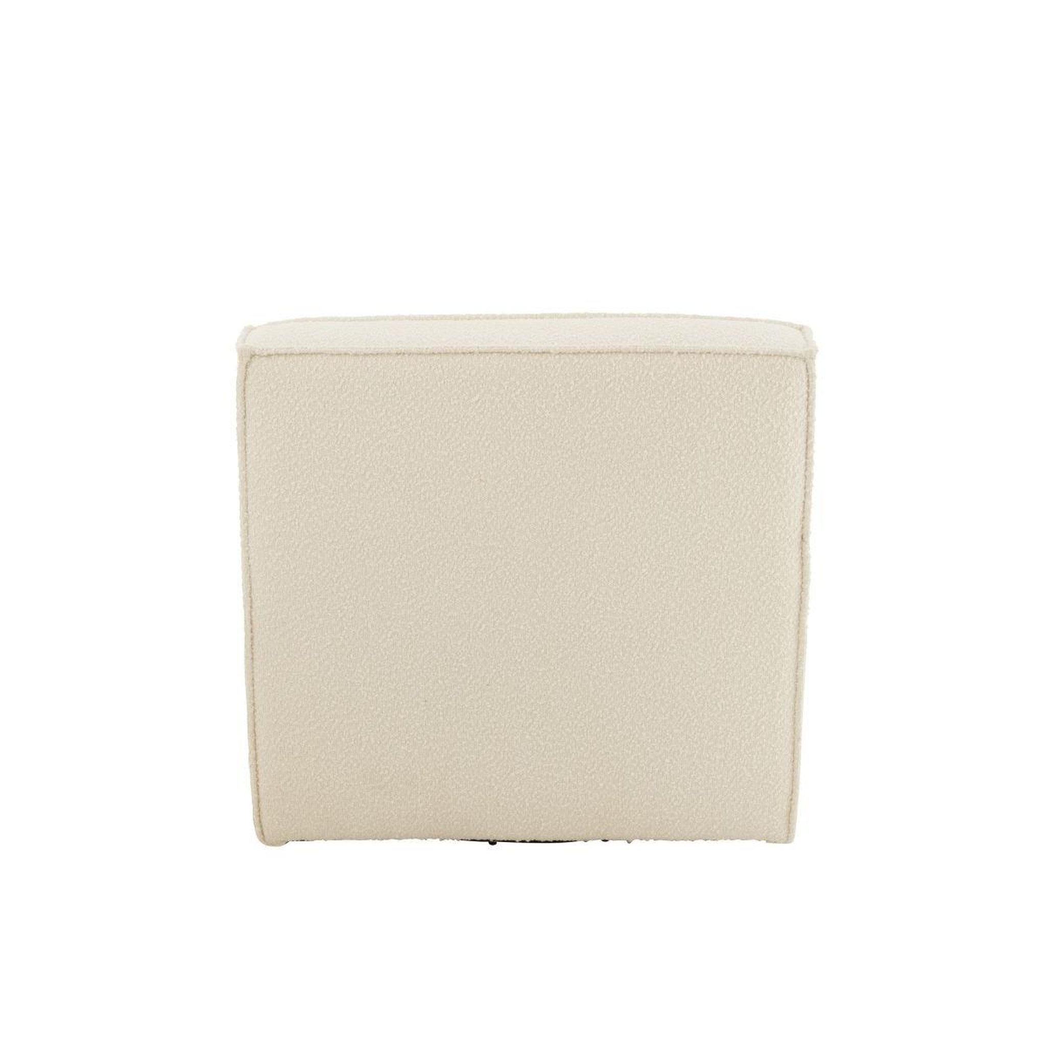Voir la diapositive 4 : J-LINE Fauteuil pivotant  cosy  97cm écru