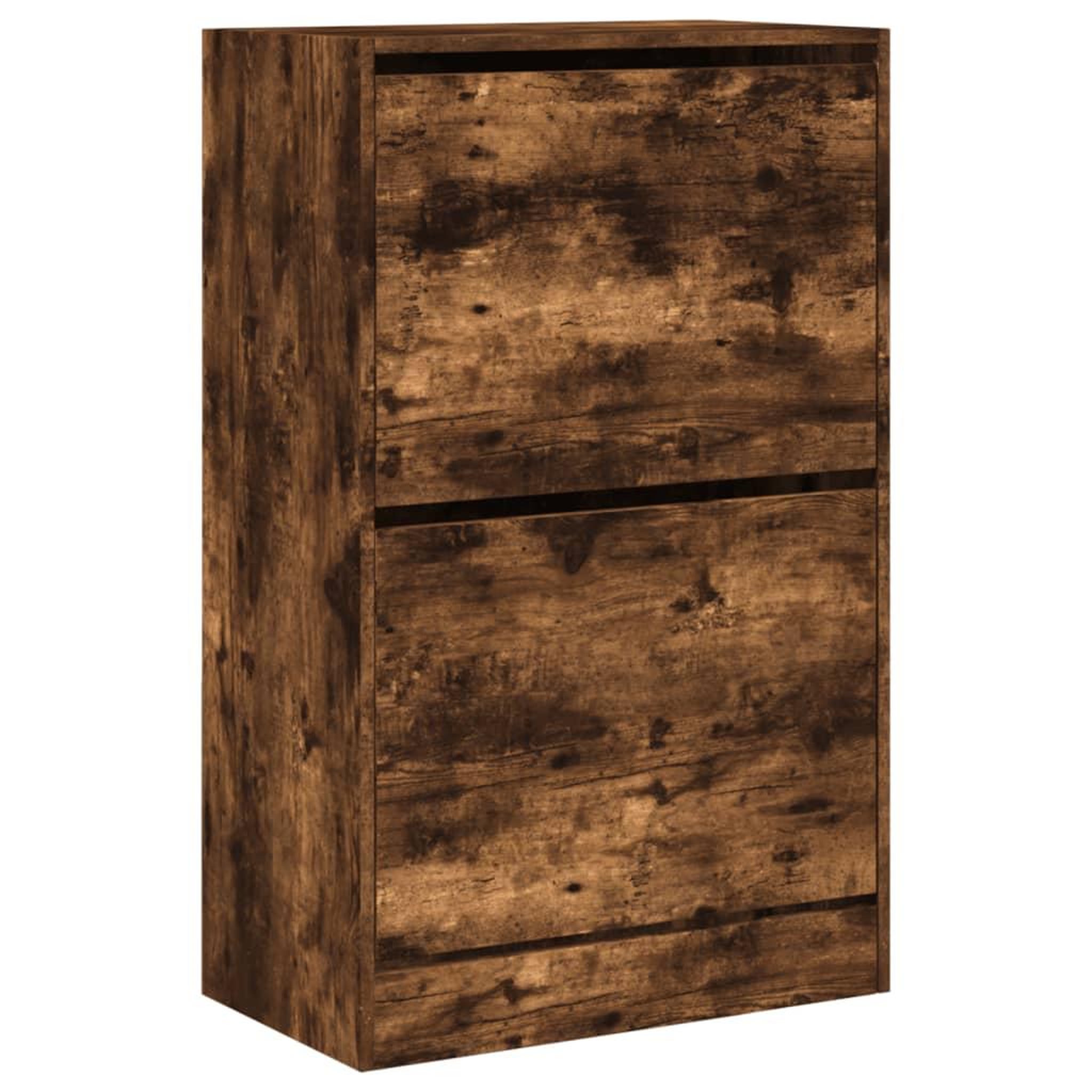 Voir la diapositive 4 : VIDAXL Armoire a chaussures chene fume 60x34x96,5 cm bois d'ingenierie
