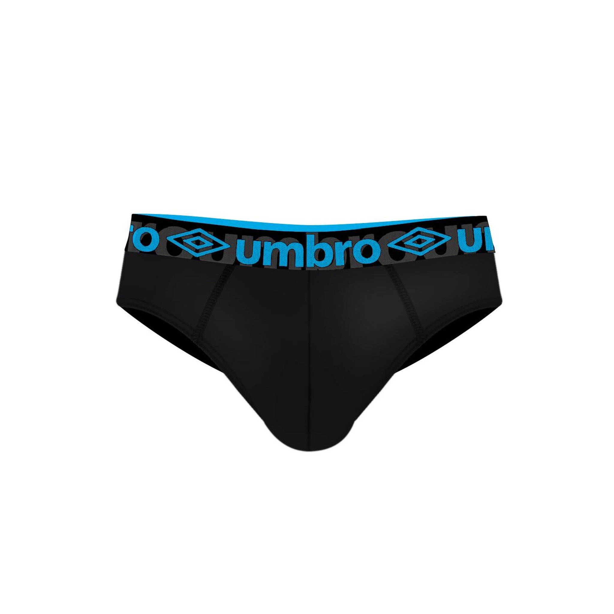 Voir la diapositive 5 : UMBRO Lot de 3 slips homme en coton ceinture colorée  Bak