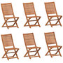 Voir la diapositive 2 : VIDAXL Chaises de jardin pliantes lot de 6 51x66x95 cm bois d'acacia