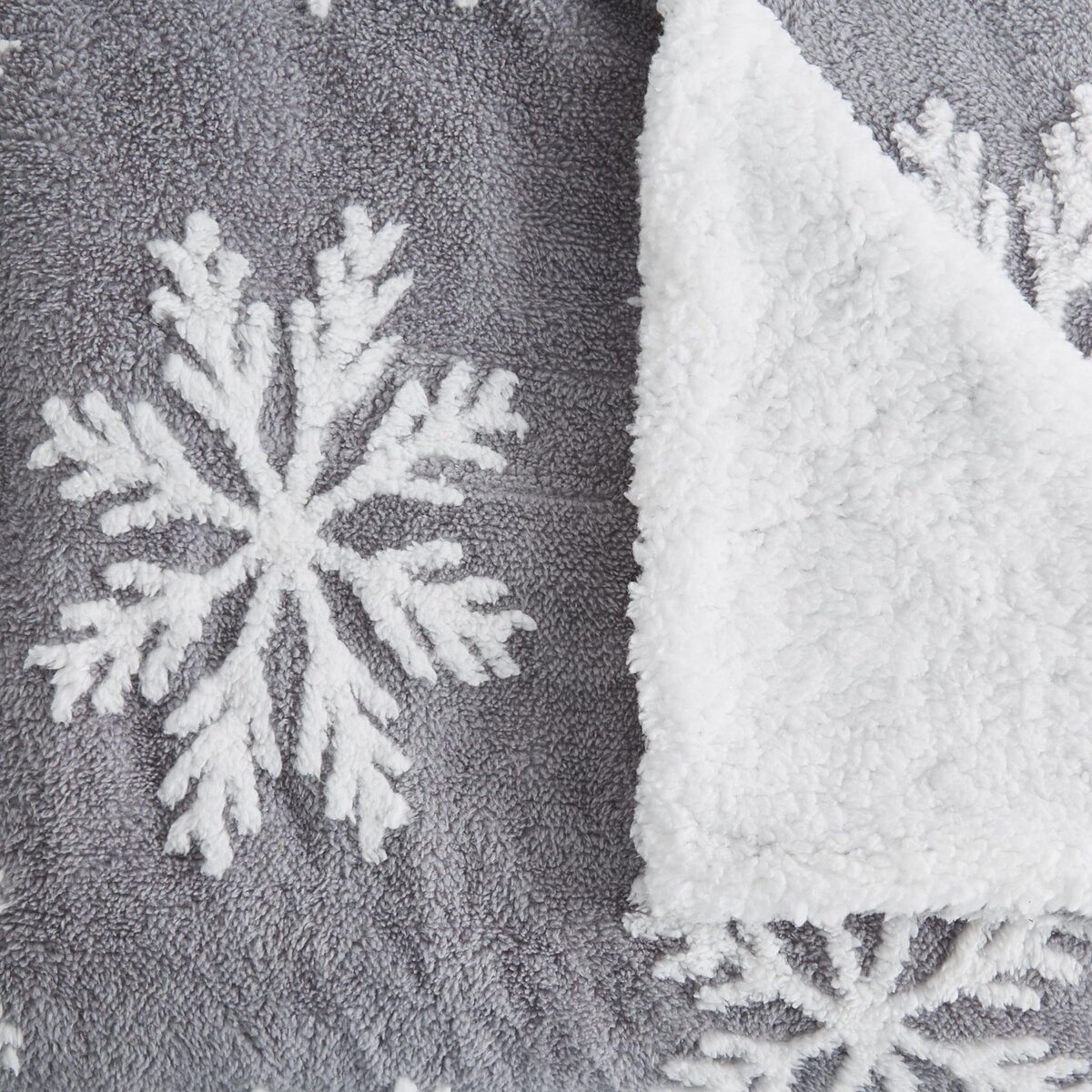 ACTUEL Plaid fantaisie double face en polyester 250g/m²  FLOCON