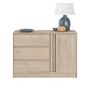Voir la diapositive 4 : PARISOT Commode ESCALE - 3 tiroirs - 1 porte - Décor chene - L 109,8 x H 76,8 x P 50 cm