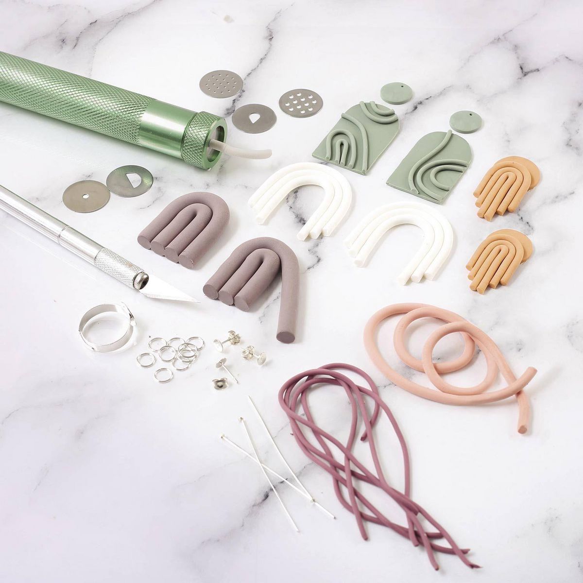 Graine créative Coffret DIY bijoux Line Art en pâte polymère