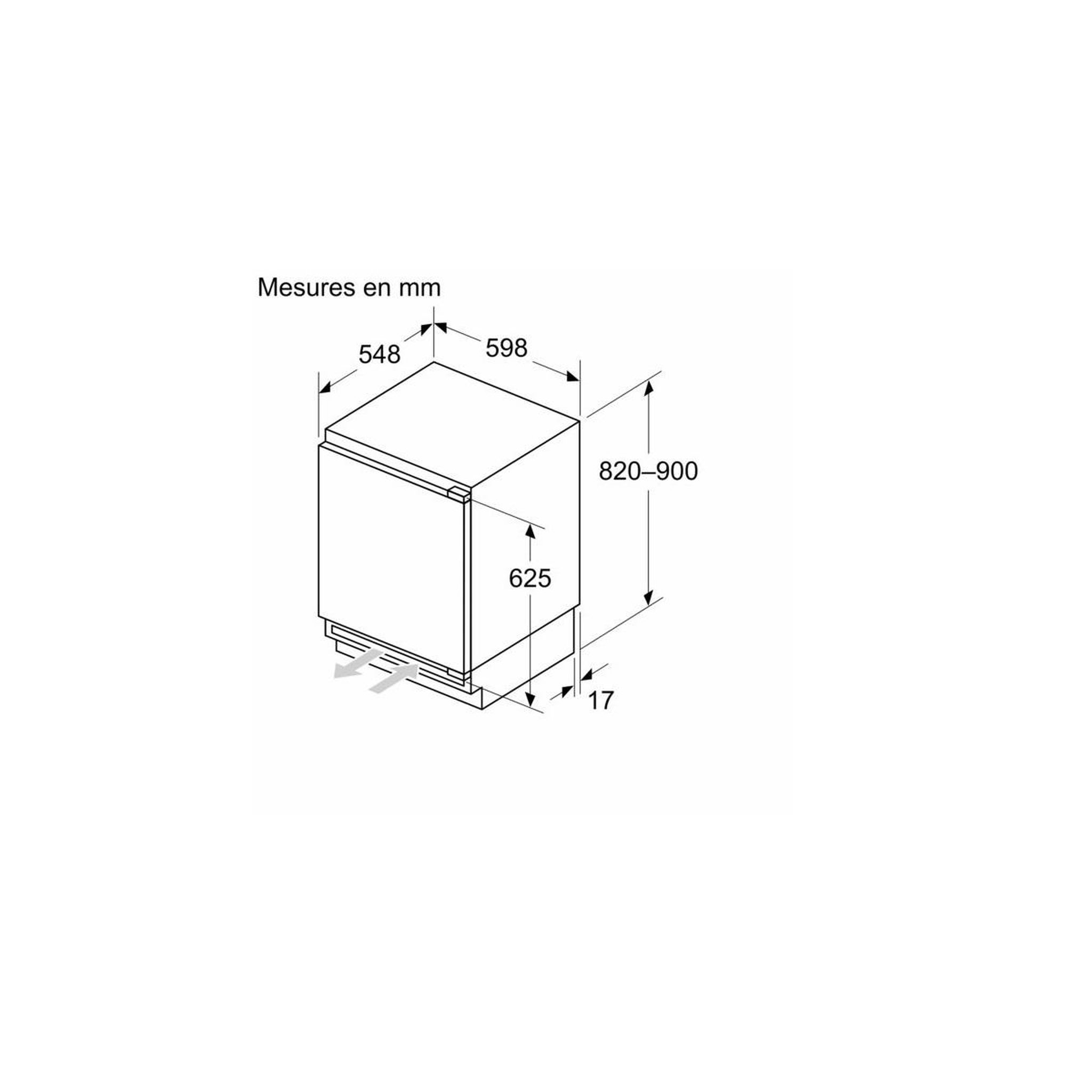Voir la diapositive 6 : BOSCH Réfrigérateur sous-plan intégrable 134l - kur21vfe0