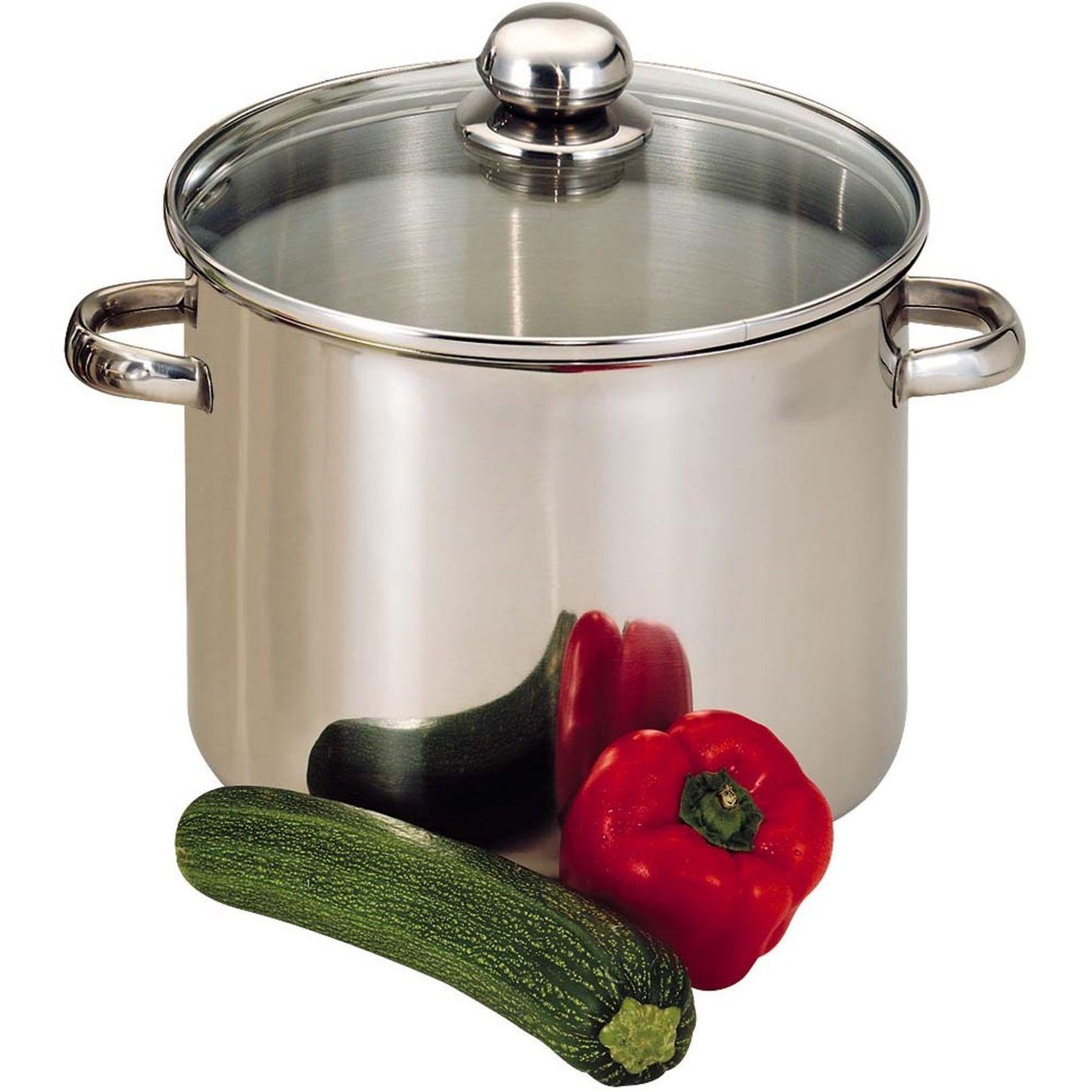 BAUMALU  TRAITEUR INOX 28 CM COUVERCLE VERRE