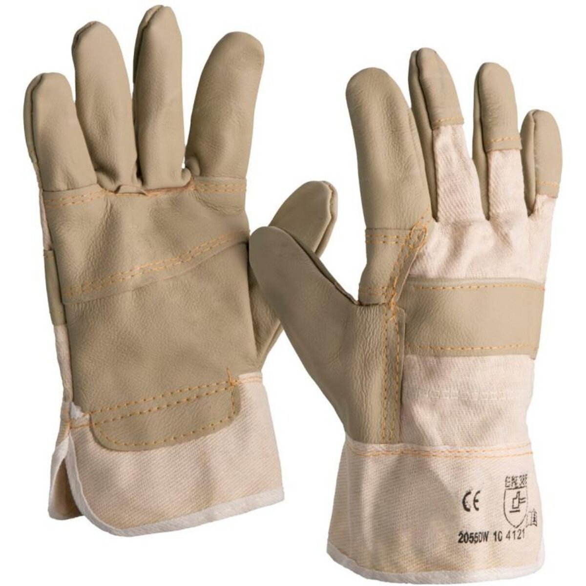 NOTRE SELECTION Gants docker cuir fleur d ameublement marron beige T10 2055DW