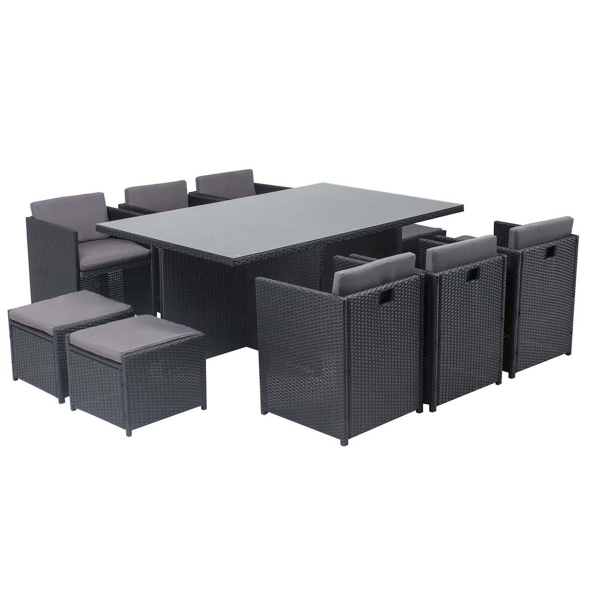 CONCEPT USINE Miami 10 noir-gris + housse de protection MIAMI