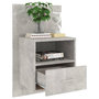 Voir la diapositive 4 : VIDAXL Table de chevet murale Gris beton
