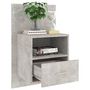 Voir la diapositive 4 : VIDAXL Table de chevet murale Gris beton