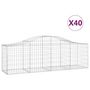 Voir la diapositive 2 : VIDAXL Paniers a gabions arques 40 pcs 200x50x60/80 cm fer galvanise