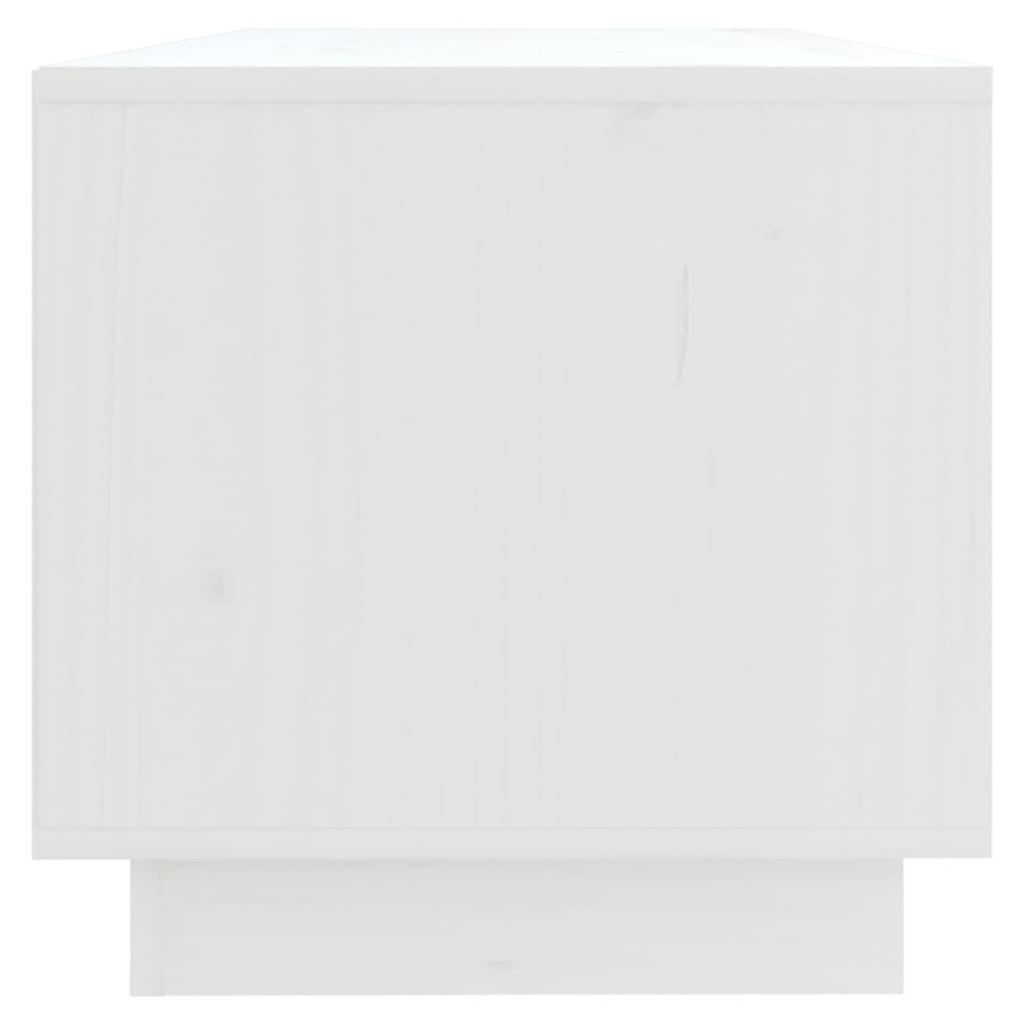 Voir la diapositive 4 : VIDAXL Meuble TV Blanc 90x35x35 cm Bois de pin massif