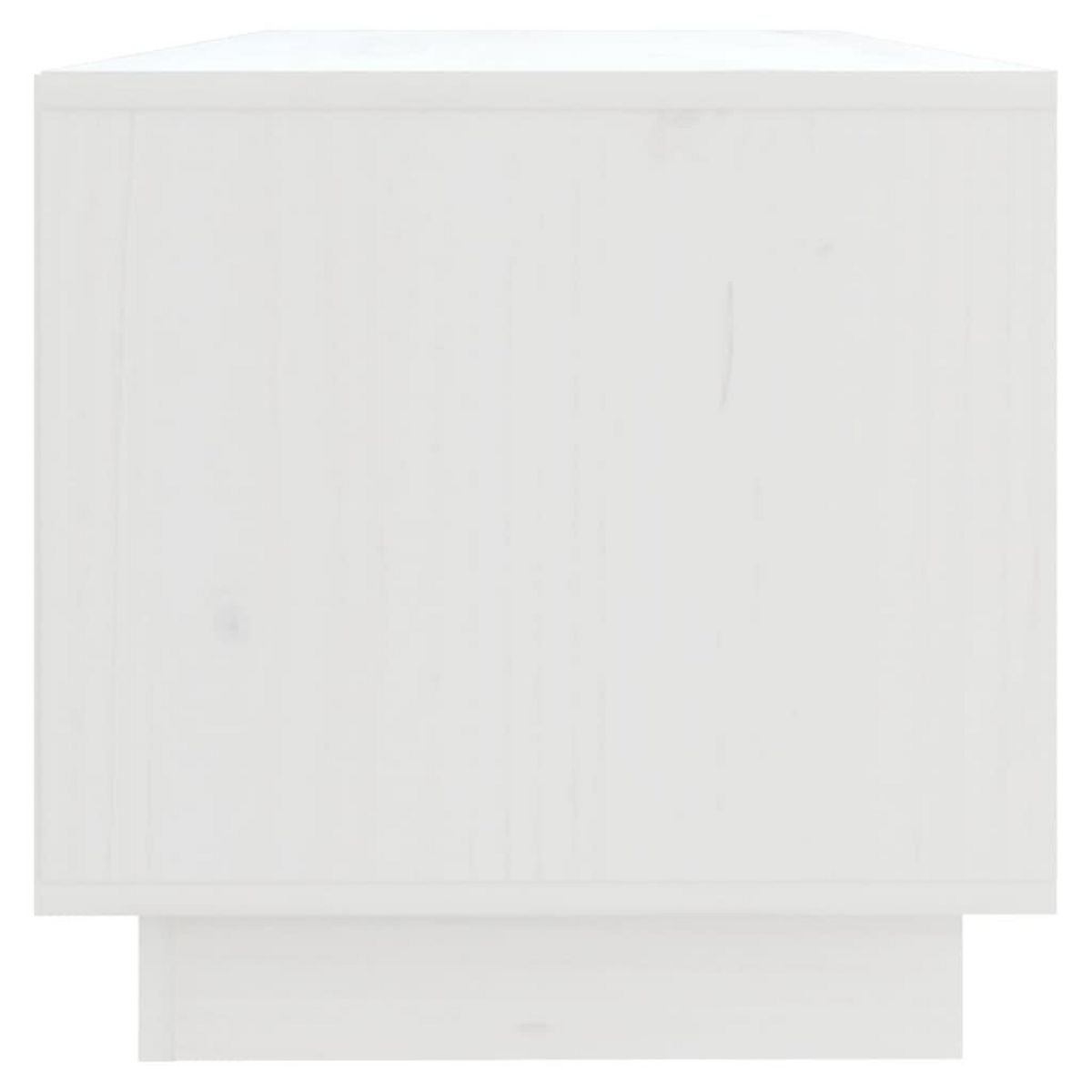 VIDAXL Meuble TV Blanc 90x35x35 cm Bois de pin massif