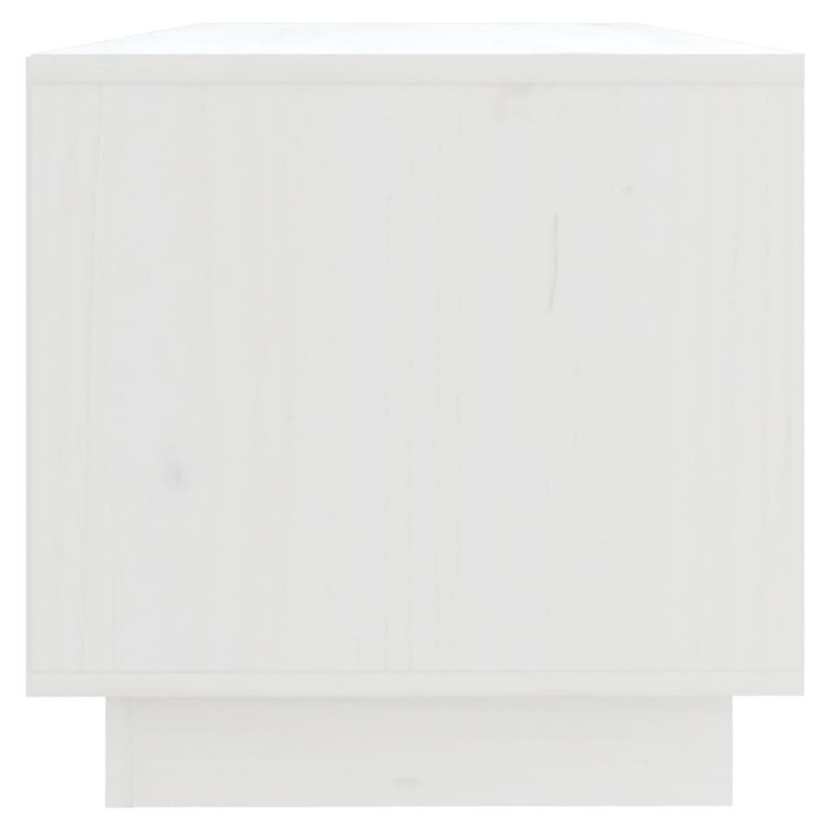 VIDAXL Meuble TV Blanc 90x35x35 cm Bois de pin massif