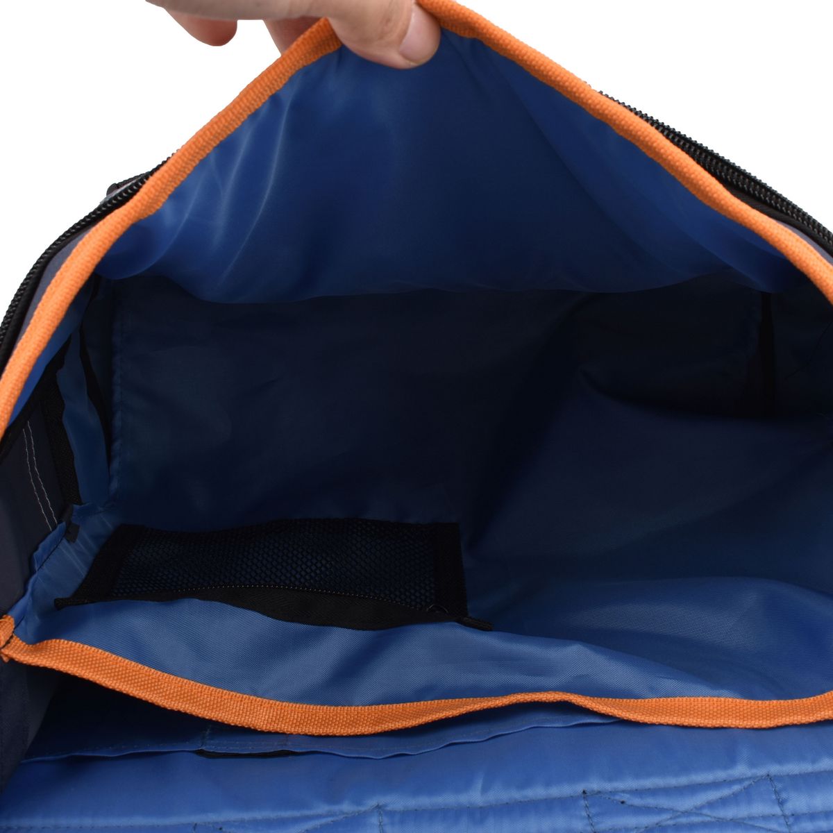 AUCHAN Cartable 36 cm polyester bleu foncé FOOTBALL STREET CODE