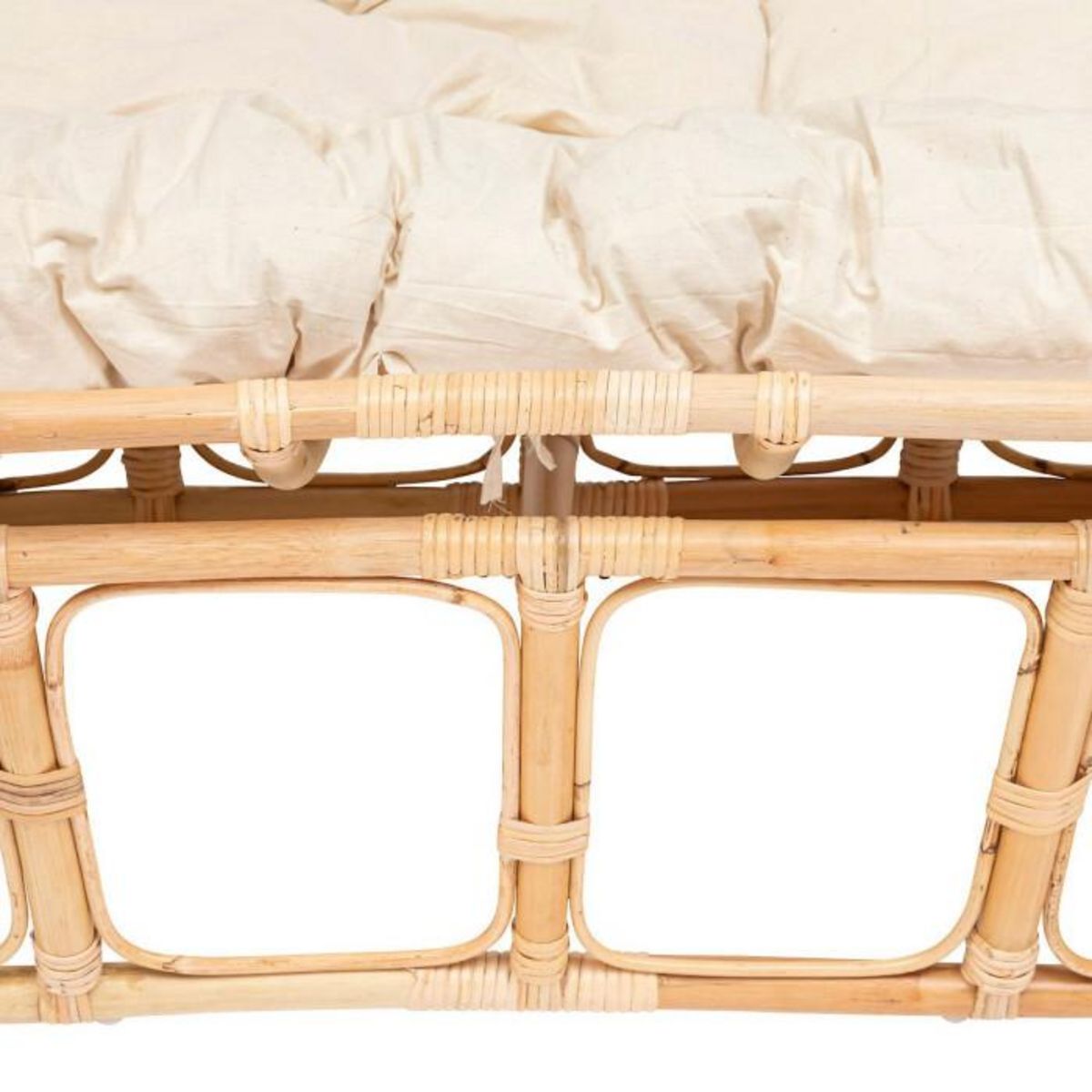 ATMOSPHERA Canapé 2 Places en Rotin  Mamasan  170cm Beige