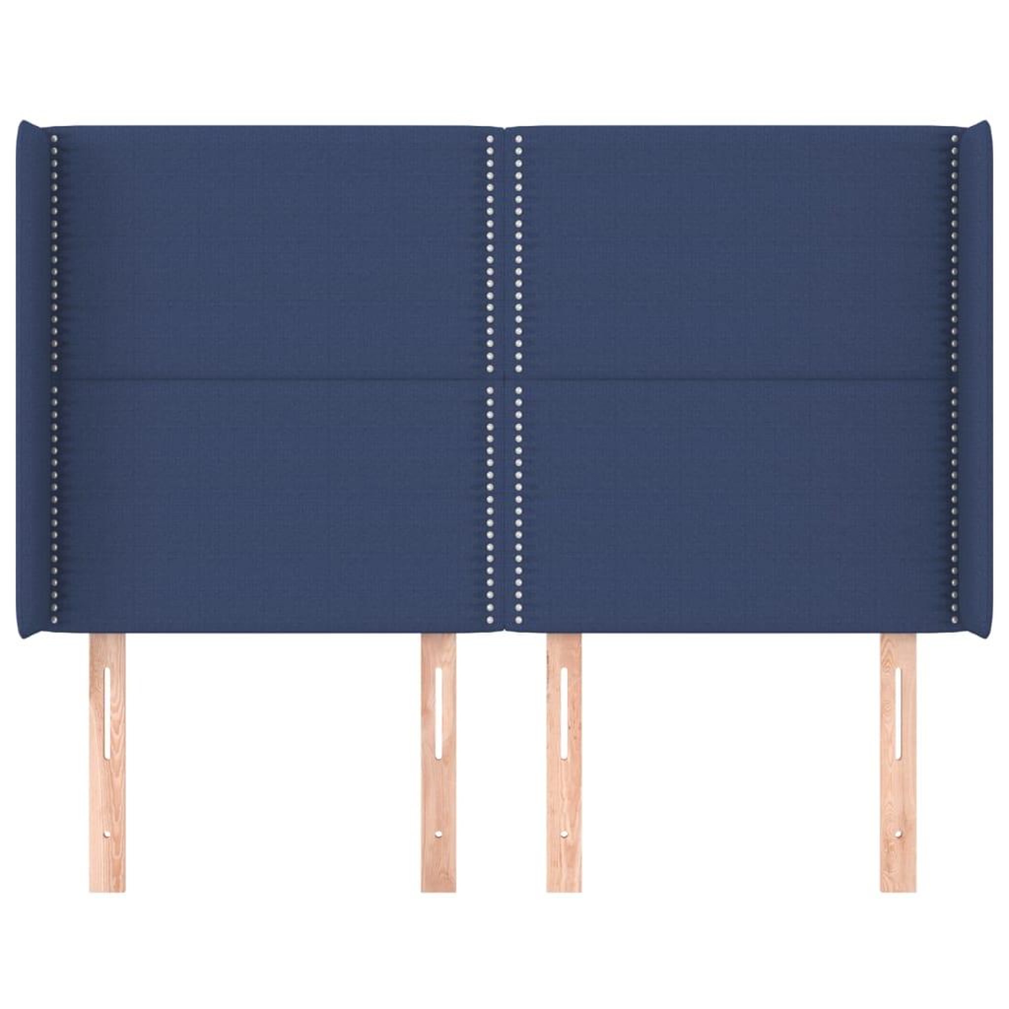 Voir la diapositive 3 : VIDAXL Tete de lit avec oreilles Bleu 147x16x118/128 cm Tissu