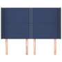Voir la diapositive 3 : VIDAXL Tete de lit avec oreilles Bleu 147x16x118/128 cm Tissu