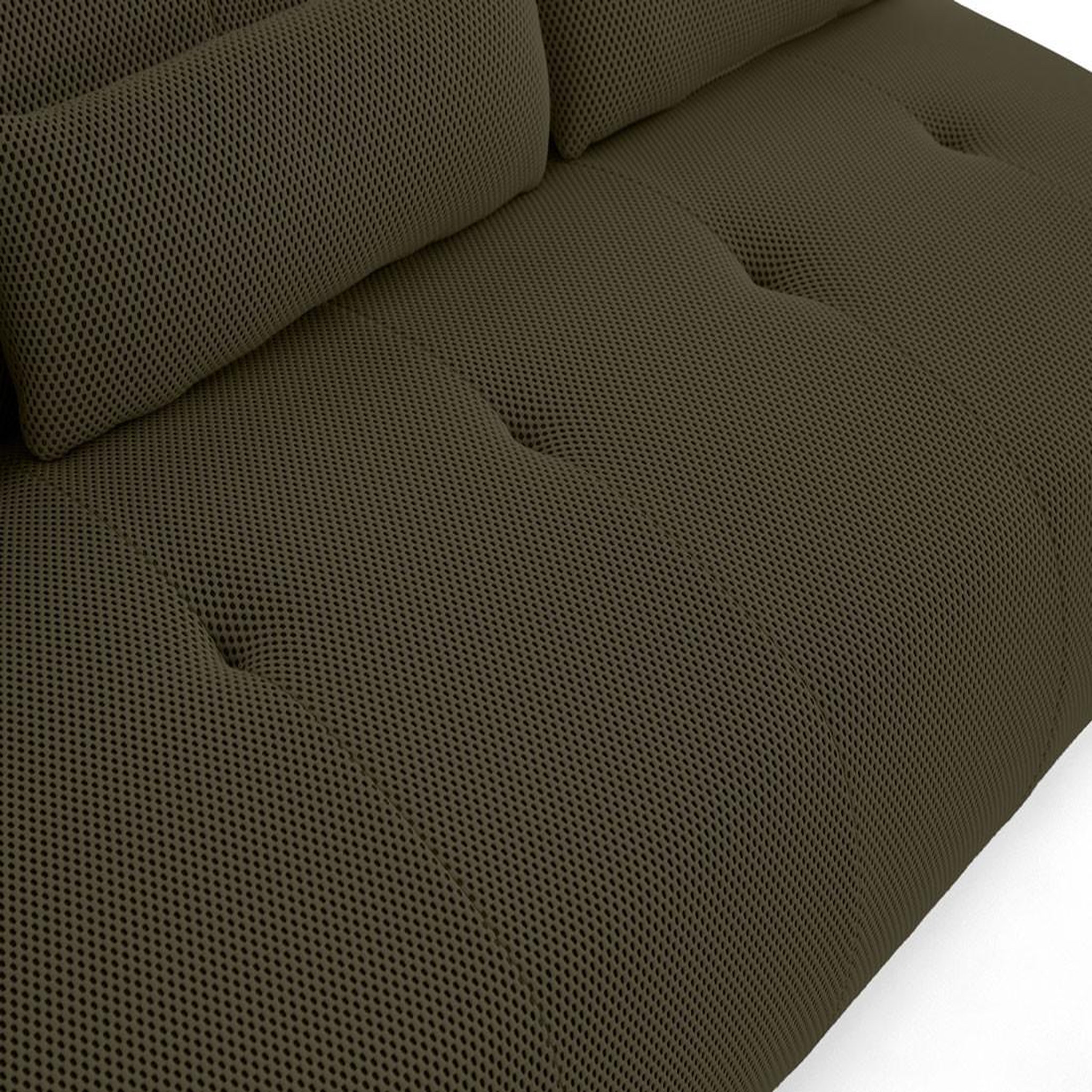 Voir la diapositive 5 : LISA DESIGN Onyx - canapé droit 3 places - en tissu mailles 3d