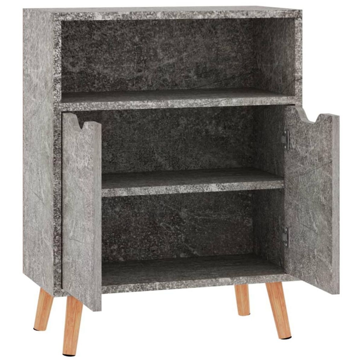VIDAXL Buffet gris beton 60x30x72 cm bois d'ingenierie