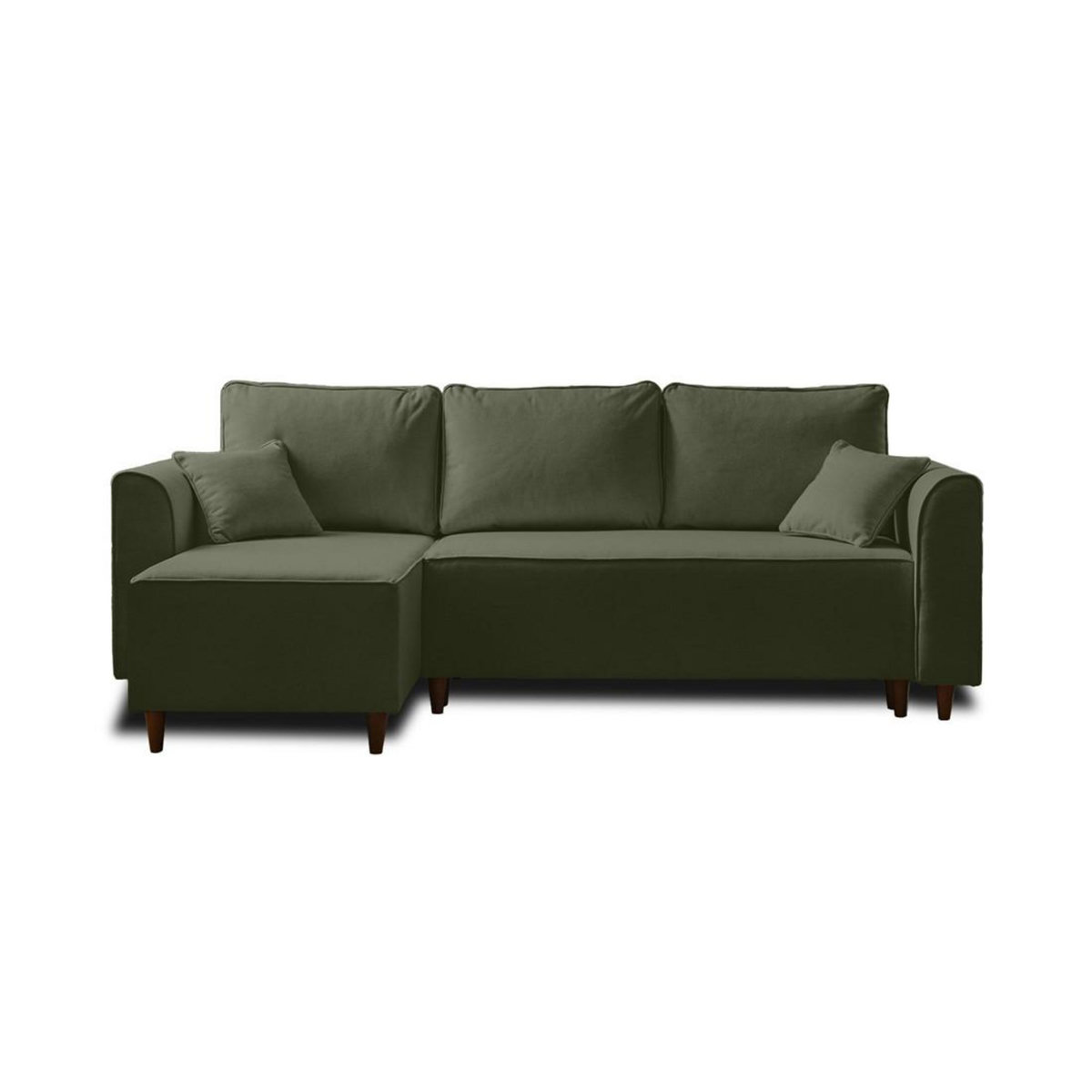 BEST MOBILIER Saphir - canapé d'angle réversible 4 places - convertible - avec coffre - en tissu