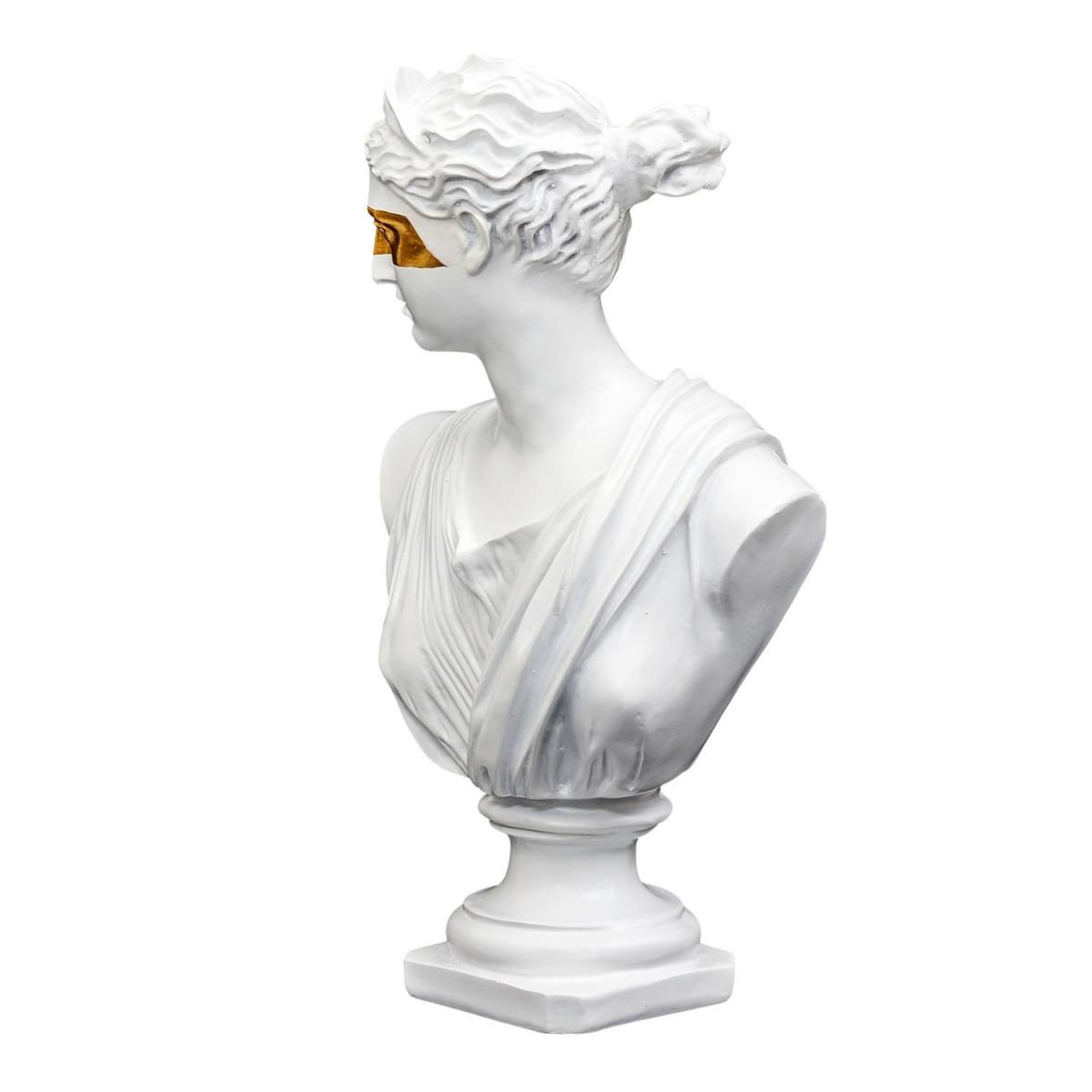 Voir la diapositive 6 : The Home Deco Factory Statuette déco  buste avec masque  31cm blanc