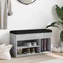 Voir la diapositive 3 : VIDAXL Banc a chaussures gris beton 82x32x45,5 cm bois d'ingenierie