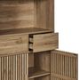 Voir la diapositive 6 : The Home Deco Factory Buffet de cuisine 4 portes 2 tiroirs Saulk en bois - Marron