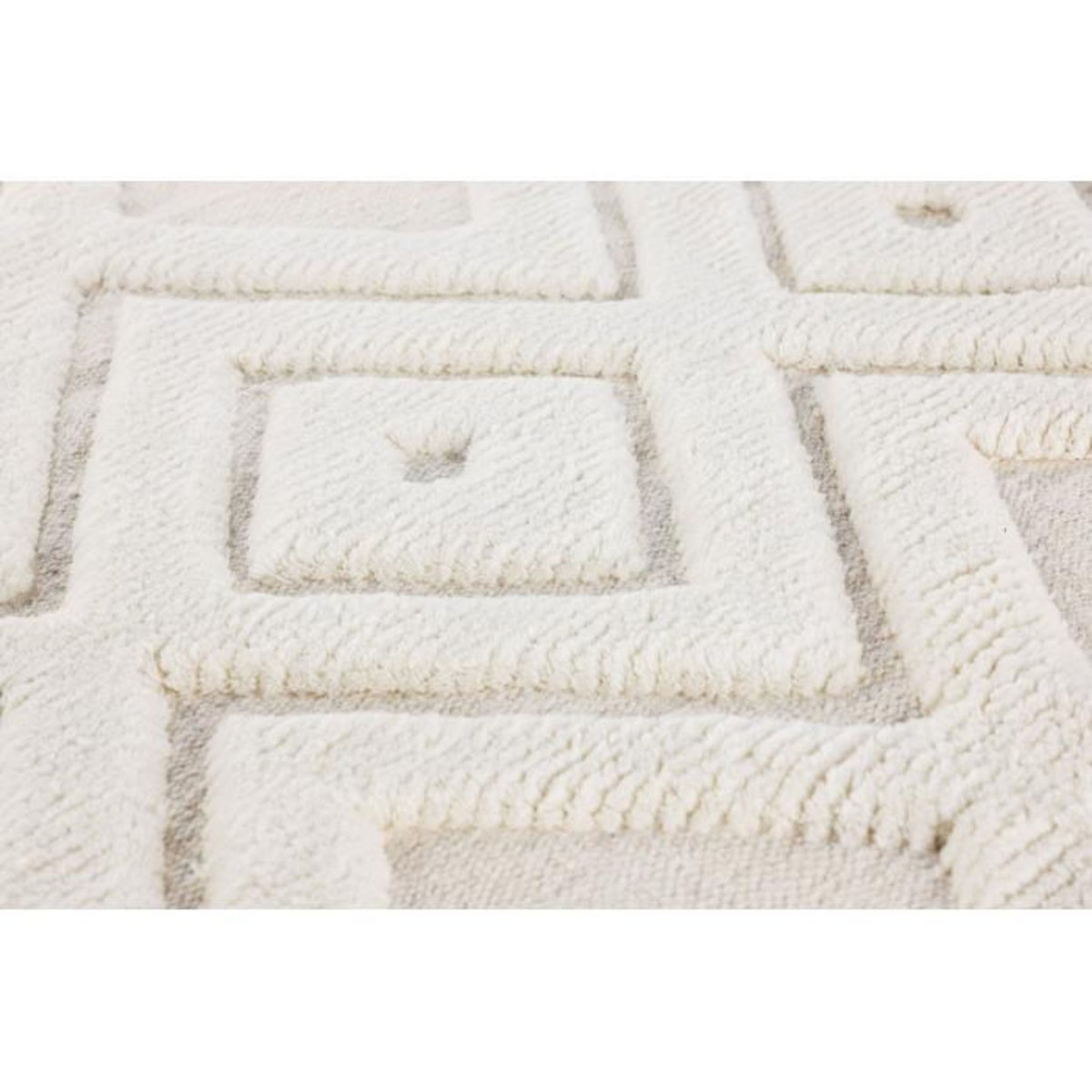 Paris Prix Tapis Déco en Laine  Dahlia  300x400cm Blanc