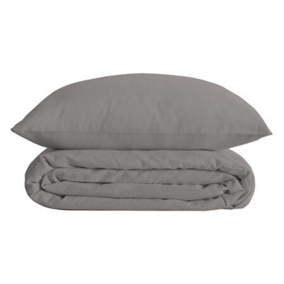 ATMOSPHERA Parure de Lit 3 Pièces  Percale  240x220cm Gris