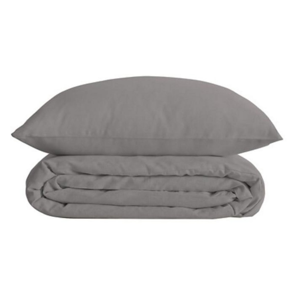 ATMOSPHERA Parure de Lit 3 Pièces  Percale  240x220cm Gris